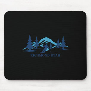 Richmond Utah Ski Resort Skiing Skier Mouse Mat
