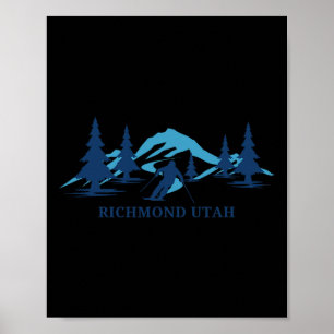 Richmond Utah Ski Resort Skiing Skier  Poster