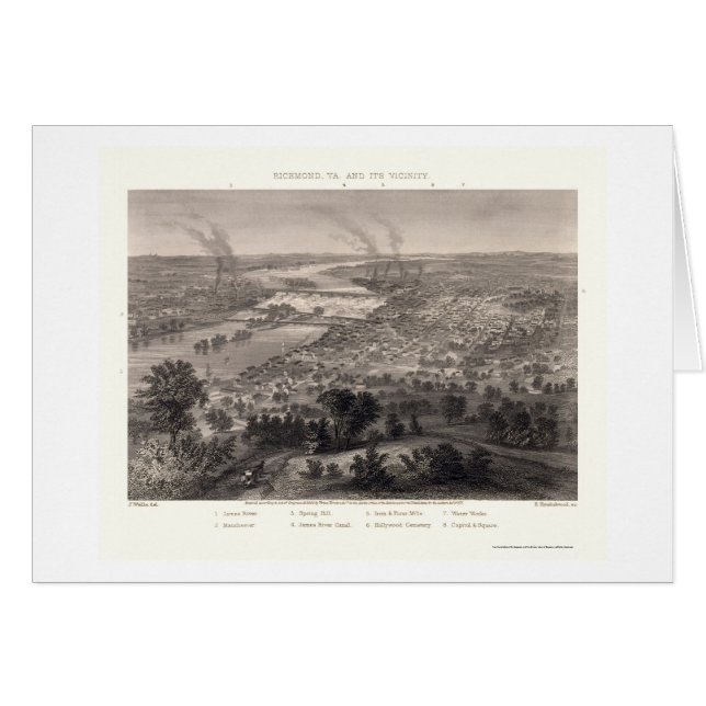 Richmond, VA Panoramic Map - 1863 (Front Horizontal)