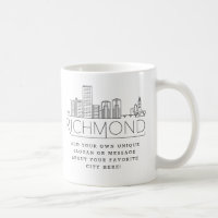 Richmond, VA Stylised Skyline | Custom Slogan 