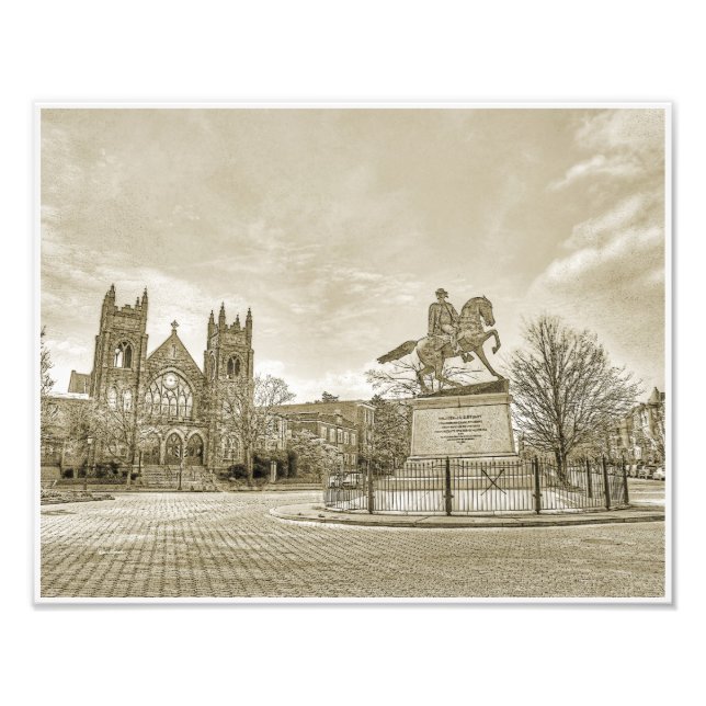 Richmond VA Virginia JEB Stuart Monument  Photo Print (Front)