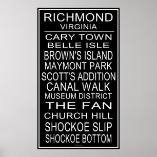 Richmond Virginia Bus Roll Poster