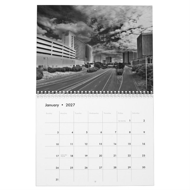 Richmond Virginia Calendar (Jan 2027)