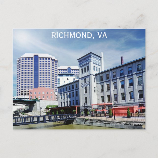 Richmond Virginia Canal Walk Travel Photo Postcard (Front)