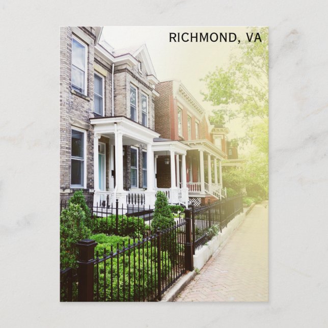 Richmond Virginia Church Hill District Travel Postcard (Front)