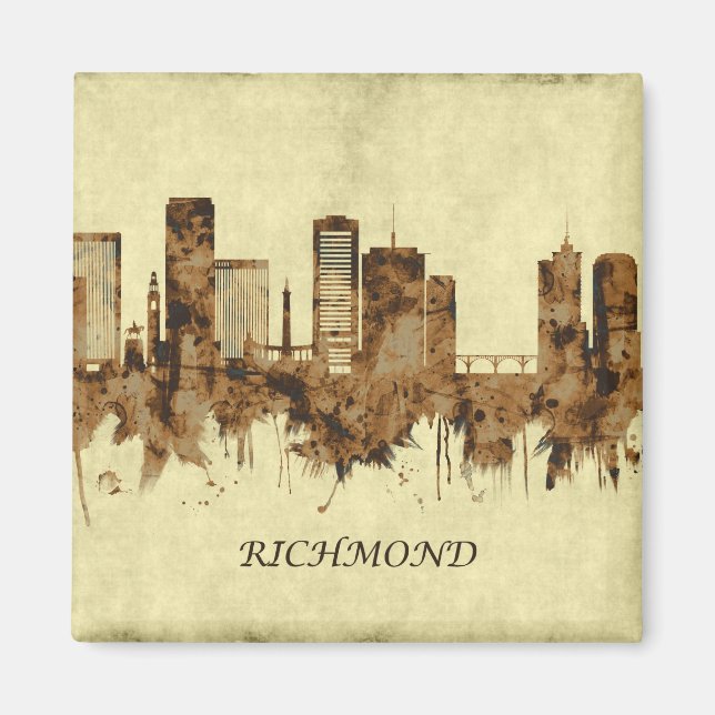 Richmond Virginia Cityscape Magnet (Front)