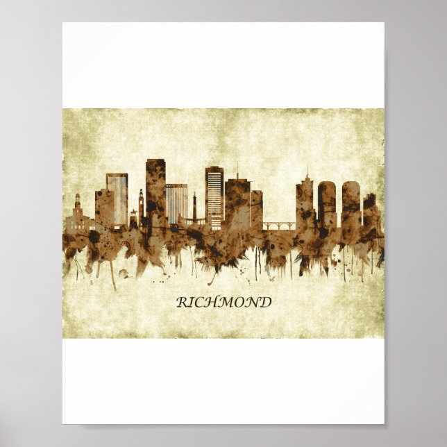 Richmond Virginia Cityscape Poster (Front)
