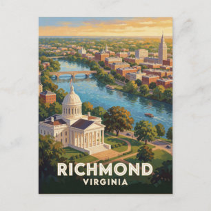 Richmond Virginia James River Travel Postcard