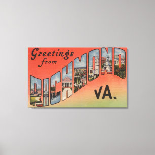 Richmond, Virginia - Large Letter Scenes 2 Canvas Print