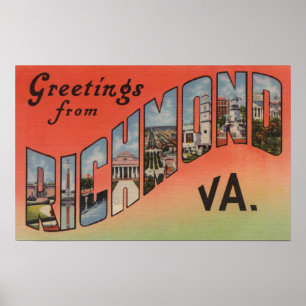 Richmond, Virginia - Large Letter Scenes 2 Poster
