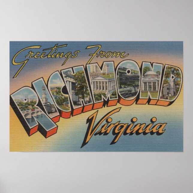 Richmond, Virginia - Large Letter Scenes 4 Poster (Front)