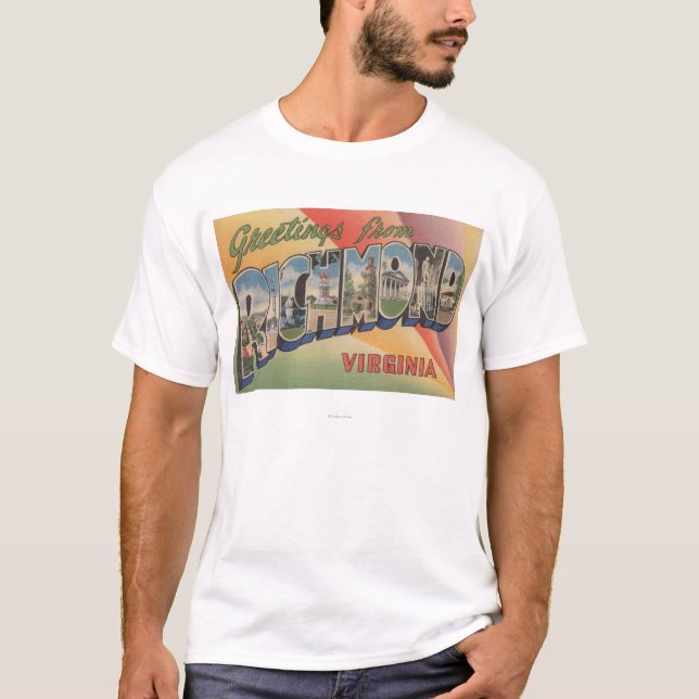 Richmond, Virginia - Large Letter Scenes T-Shirt (Front)