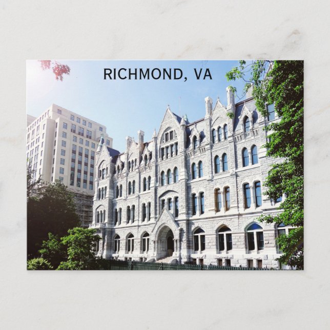 Richmond Virginia Old City Hall Travel Photo Postcard (Front)
