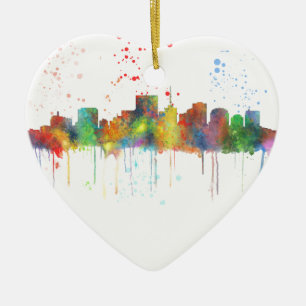 RICHMOND VIRGINIA SKYLINE CERAMIC TREE DECORATION