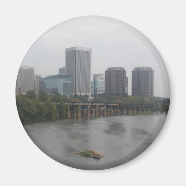 Richmond Virginia Skyline Magnet (Front)