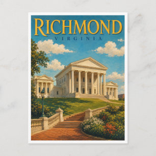 Richmond Virginia State Capitol GeoSaga Postcard
