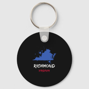 Richmond Virginia Va Paint Splatter Vacation Souve Key Ring