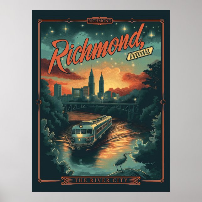 Richmond, Virginia Vintage Poster (Front)