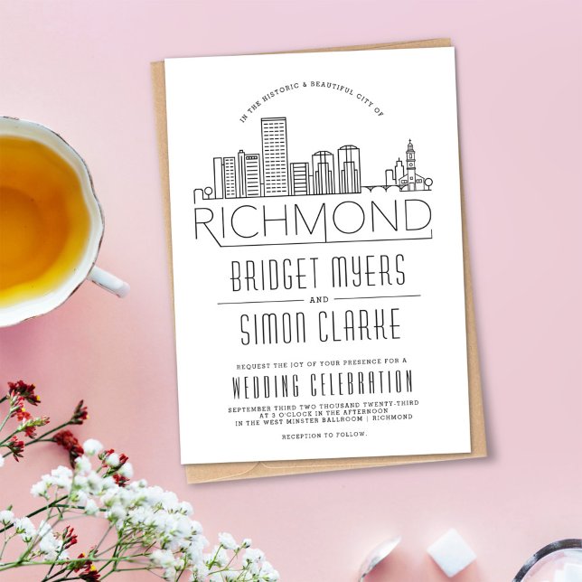 Richmond Wedding | Stylised Skyline Invitation (Creator Uploaded)