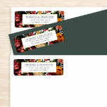 Richness of Spring Colorful Wedding Return Address<br><div class="desc">Romantic rich color floral photographed graphics. Edit all of the fonts,  and shape/background colors.</div>