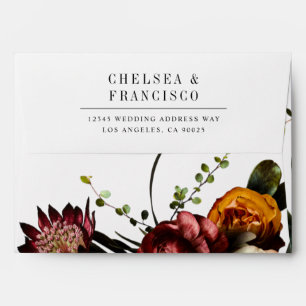 Richness of Spring Colourful Floral Wedding Envelope