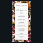 Richness of Spring Colourful Floral Wedding Programme<br><div class="desc">Customise all of the text. Customise further to change the shape behind the text and background colour behind the flowers</div>