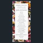 Richness of Spring Colourful Floral Wedding Programme<br><div class="desc">Customise all of the text. Customise further to change the shape behind the text and background colour behind the flowers</div>