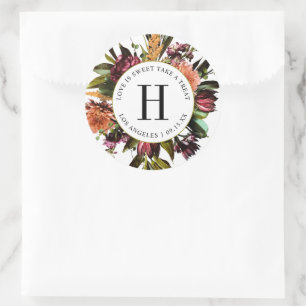 Richness of Spring Colourful Wedding Classic Round Sticker