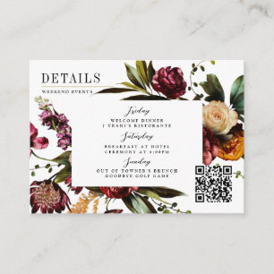 Richness of Spring Colourful Wedding Enclosure Card