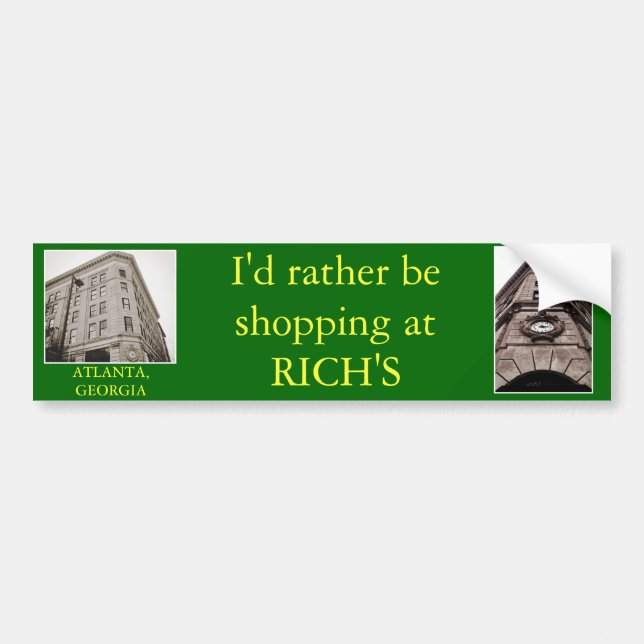 Rich's, Atlanta, Georgia Bumper Sticker (Front)