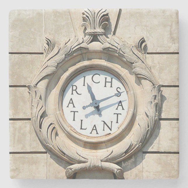 Richs Clock, Rich's Atlanta, Rich's  Stone Coaster (Front)