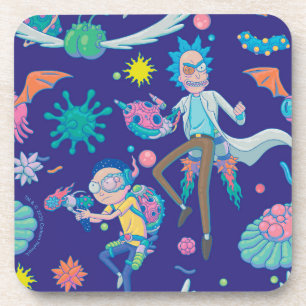 RICK AND MORTY™   Among Infected Cells Pattern Coaster