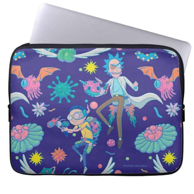 RICK AND MORTY™ | Among Infected Cells Pattern Laptop Sleeve (Front)