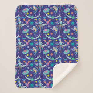 RICK AND MORTY™   Among Infected Cells Pattern Sherpa Blanket