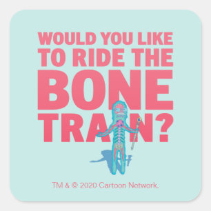 RICK AND MORTY™   Anatomy Park - Bone Train Square Sticker