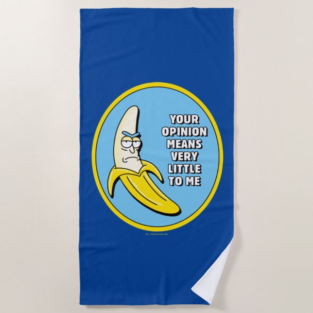 RICK AND MORTY™ | Banana Rick Badge Beach Towel (Front)