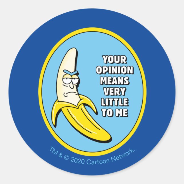 RICK AND MORTY™ | Banana Rick Badge Classic Round Sticker (Front)