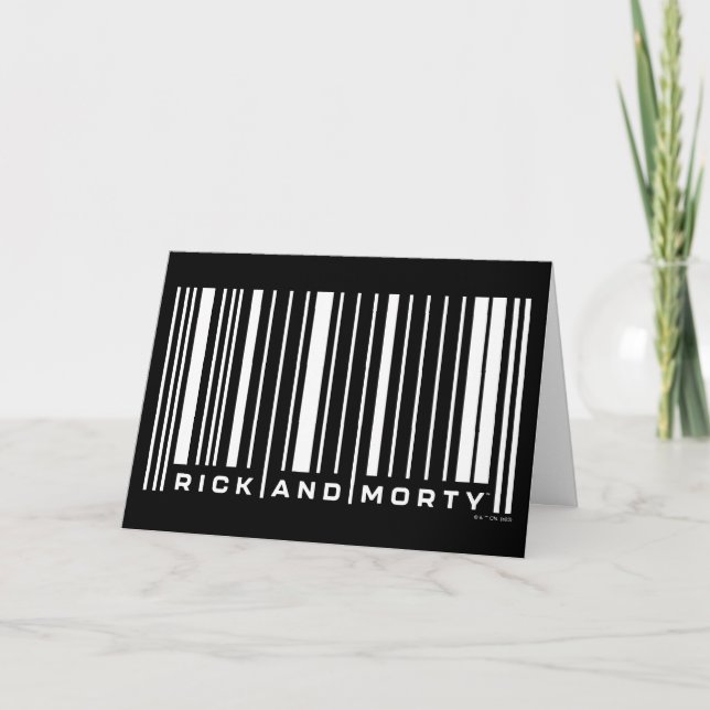 Rick and Morty Bar Code Graphic Card (Front)