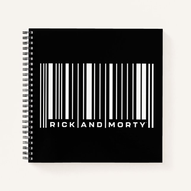 Rick and Morty Bar Code Graphic Notebook (Front)