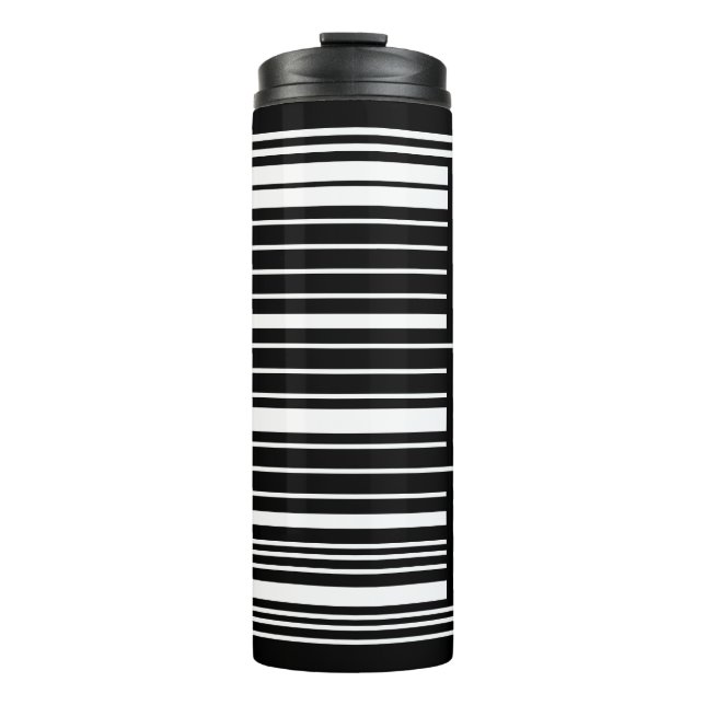 Rick and Morty Bar Code Graphic Thermal Tumbler (Front)