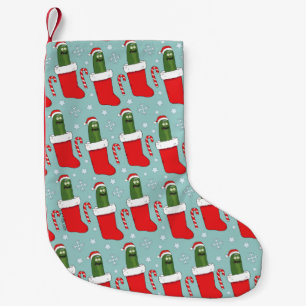 Rick and Morty Christmas Pickle Rick Pattern Small Christmas Stocking