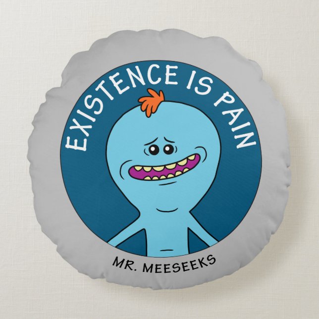 RICK AND MORTY™ | Existence Is Pain Round Cushion (Front)