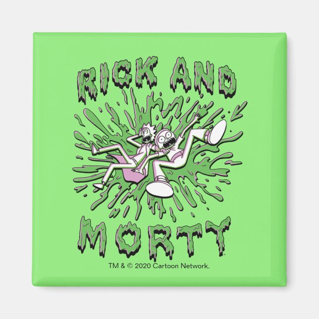 RICK AND MORTY™ | Falling Into Acid Vat Magnet (Front)