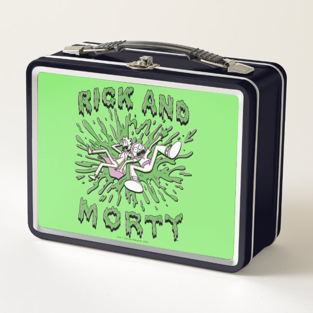 RICK AND MORTY™ | Falling Into Acid Vat Metal Lunch Box (Front)