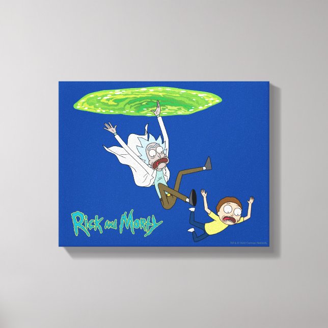RICK AND MORTY™ | Falling Out Of Portal Canvas Print (Front)