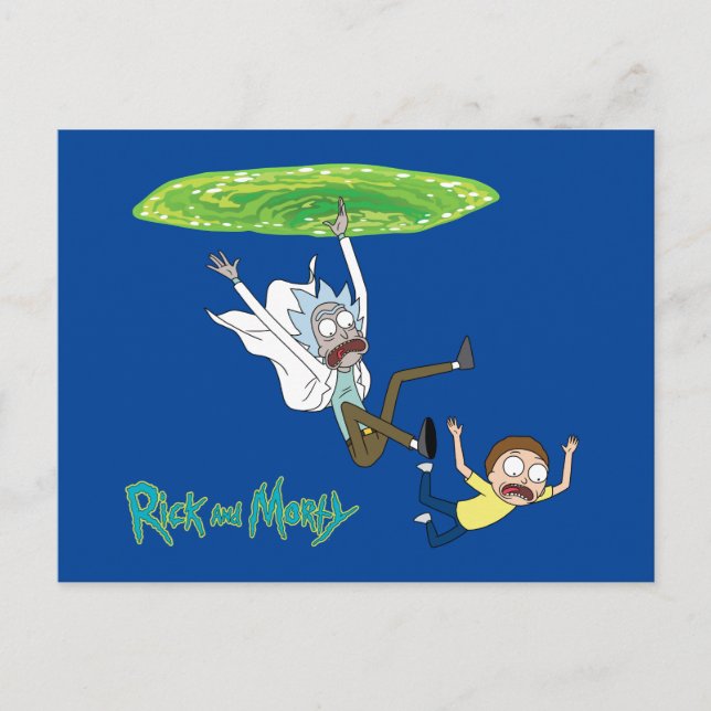 RICK AND MORTY™ | Falling Out Of Portal Invitation Postcard (Front)