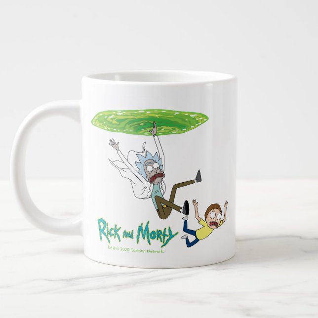 RICK AND MORTY™ | Falling Out Of Portal Large Coffee Mug (Left)