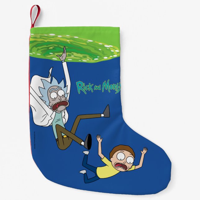 RICK AND MORTY™ | Falling Out Of Portal Small Christmas Stocking (Front)
