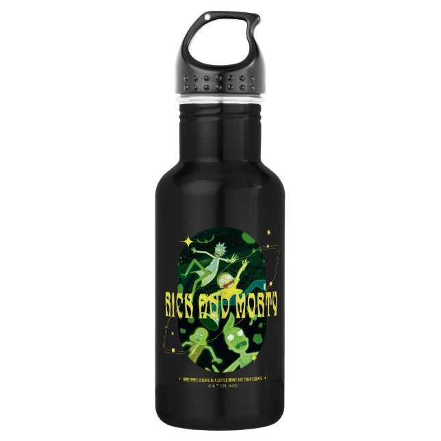 Rick and Morty Falling Quote Badge 532 Ml Water Bottle (Front)