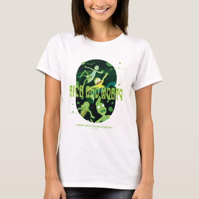 Rick and Morty Falling Quote Badge T-Shirt (Front)